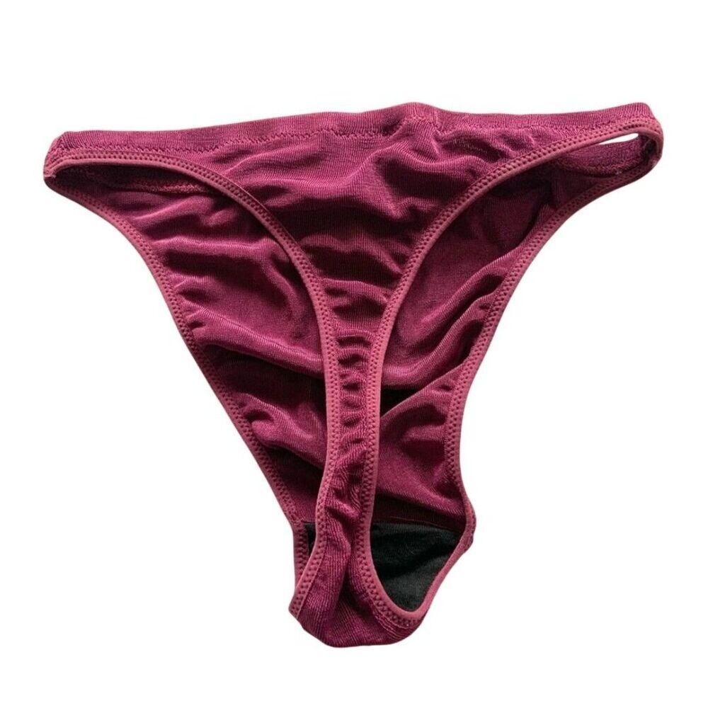Christian Dior Intimates Vintage Thong Underwear New with Tags Size Small Wine - Picture 4 of 12